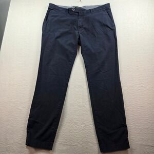 Ted Baker London Mens Navy Blue TEXTAO Cotton Stretch Chino Trousers Size 38R